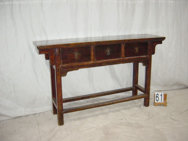 Elmwood 3-Drawer Side Table #61