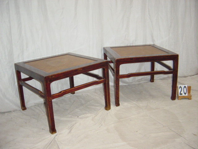 Set of 4 Elmwood Stools #20